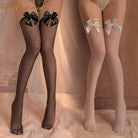 Fee et moi Bowknot Fishnet Hosiery - Jiumii Adult Store