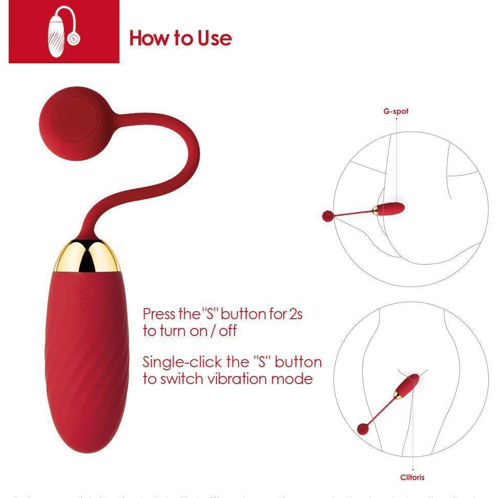 SVAKOM Ella Mobile-Controlled Wearable Egg Vibrator - Jiumii Adult Store